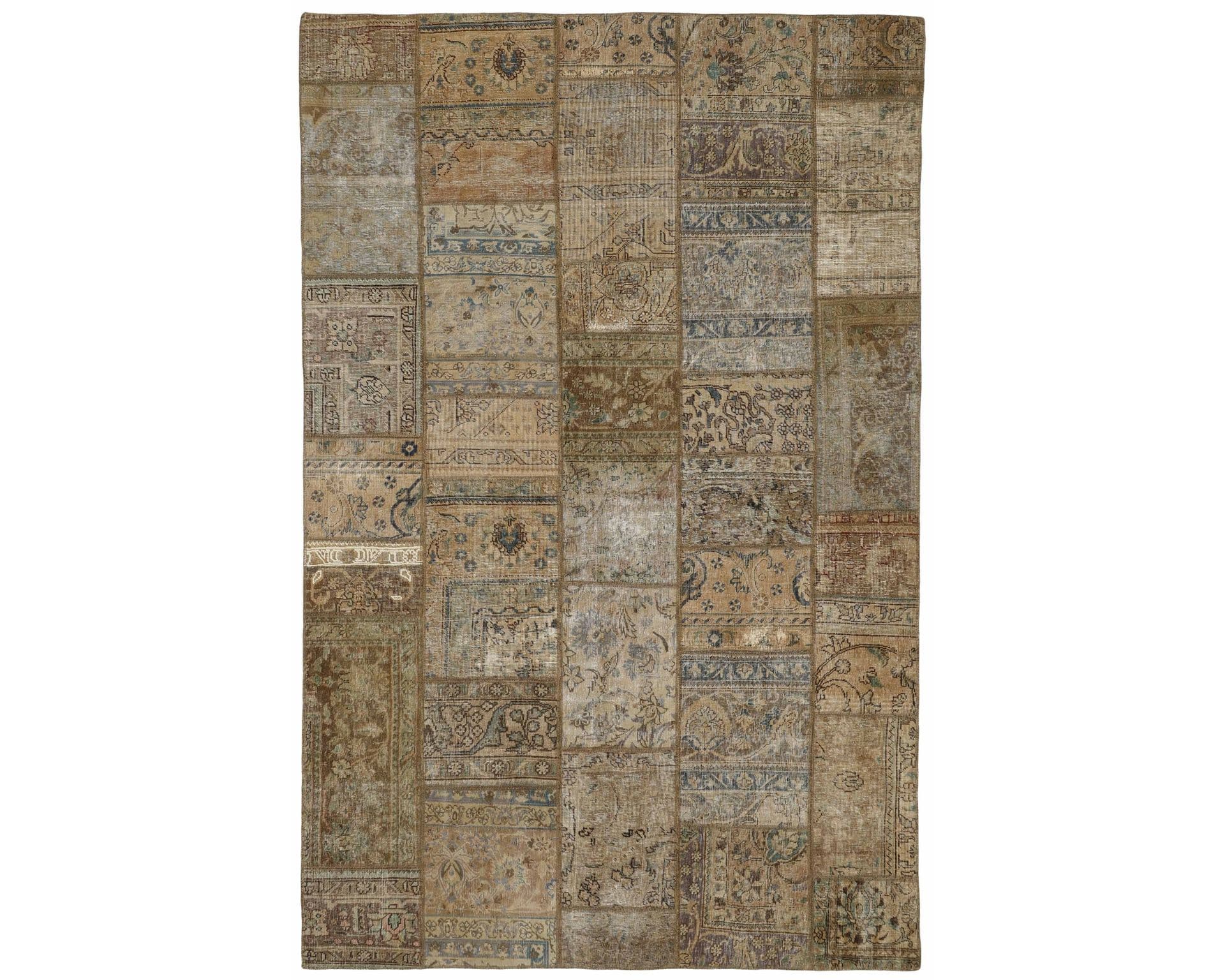Vintage Patchwork orientalisk matta 198 x 311 cm