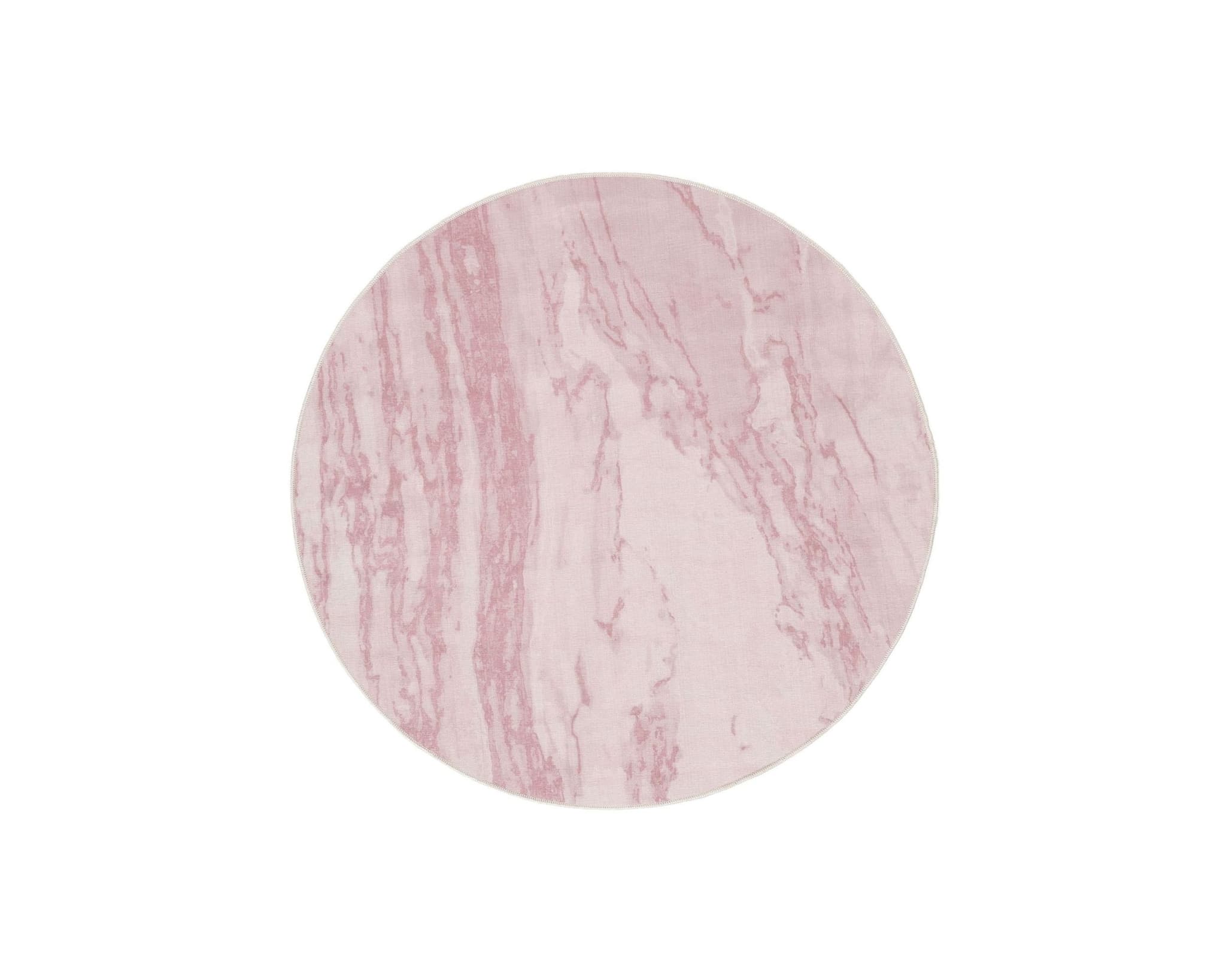 Rugvista Essential Marble Stone matta ø 250 cm rosa