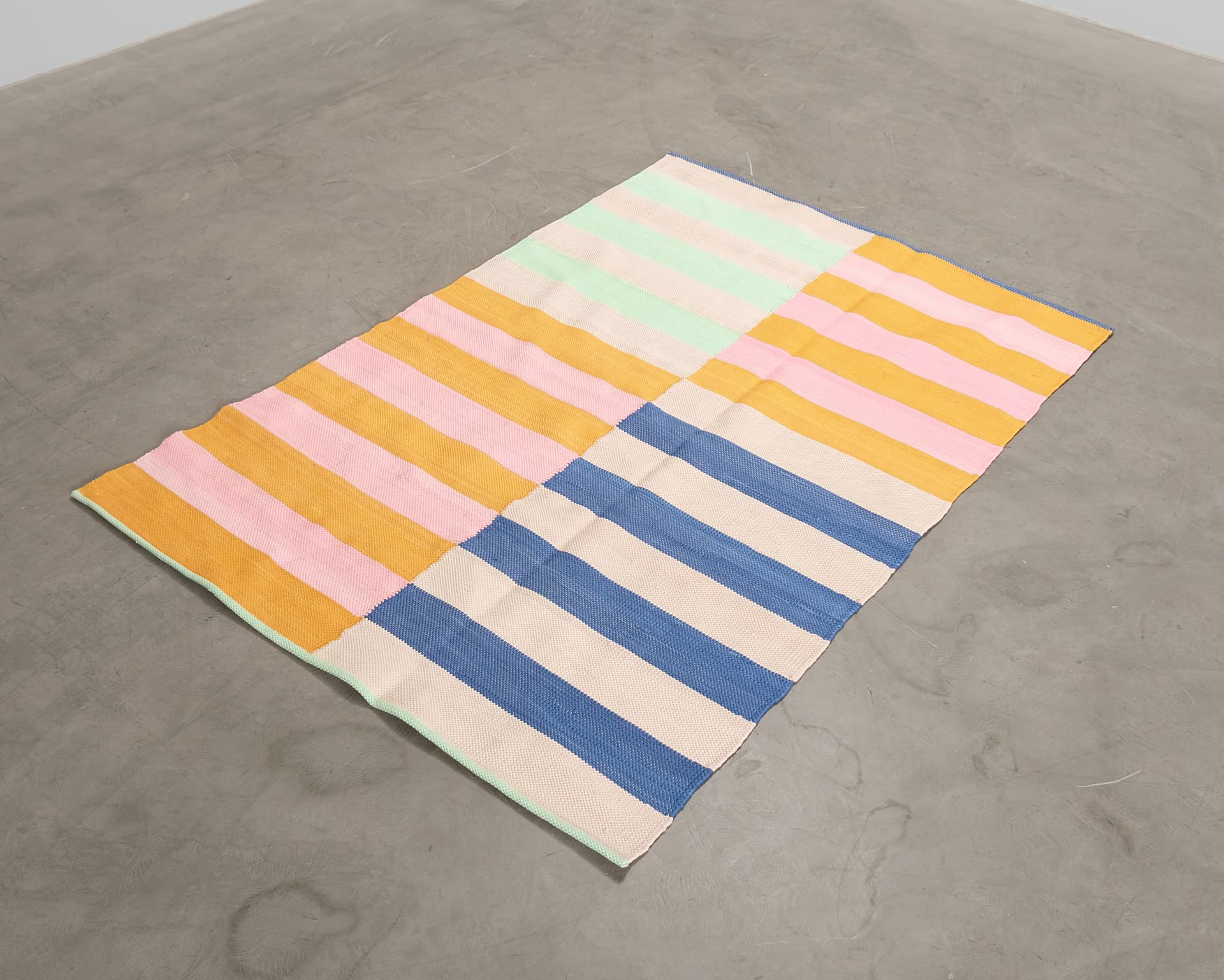 Rugvista Pippi matta 140 x 210 cm blå / orange / rosa / ljusgrön / naturvit