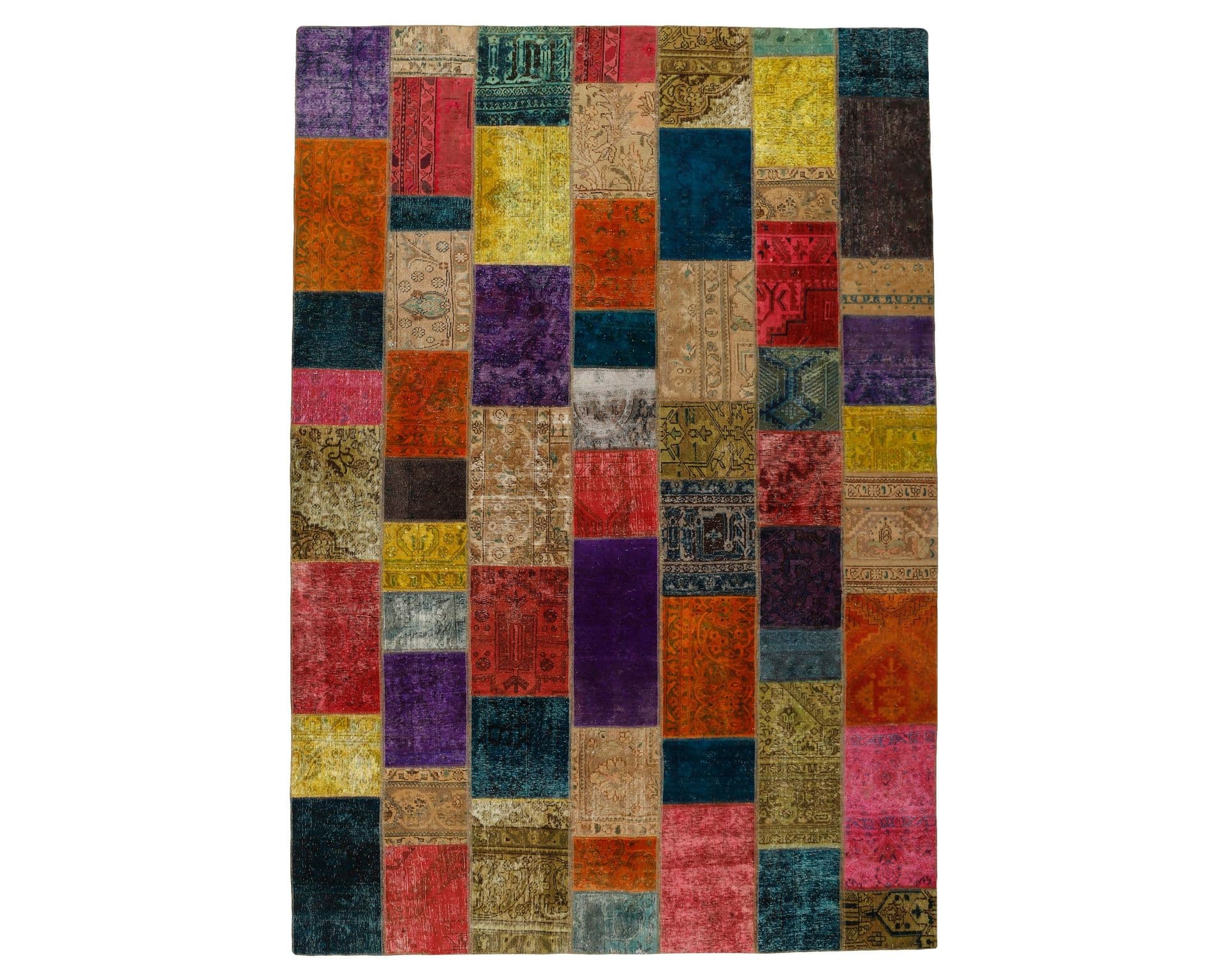 Vintage Patchwork orientalisk matta 249 x 359 cm