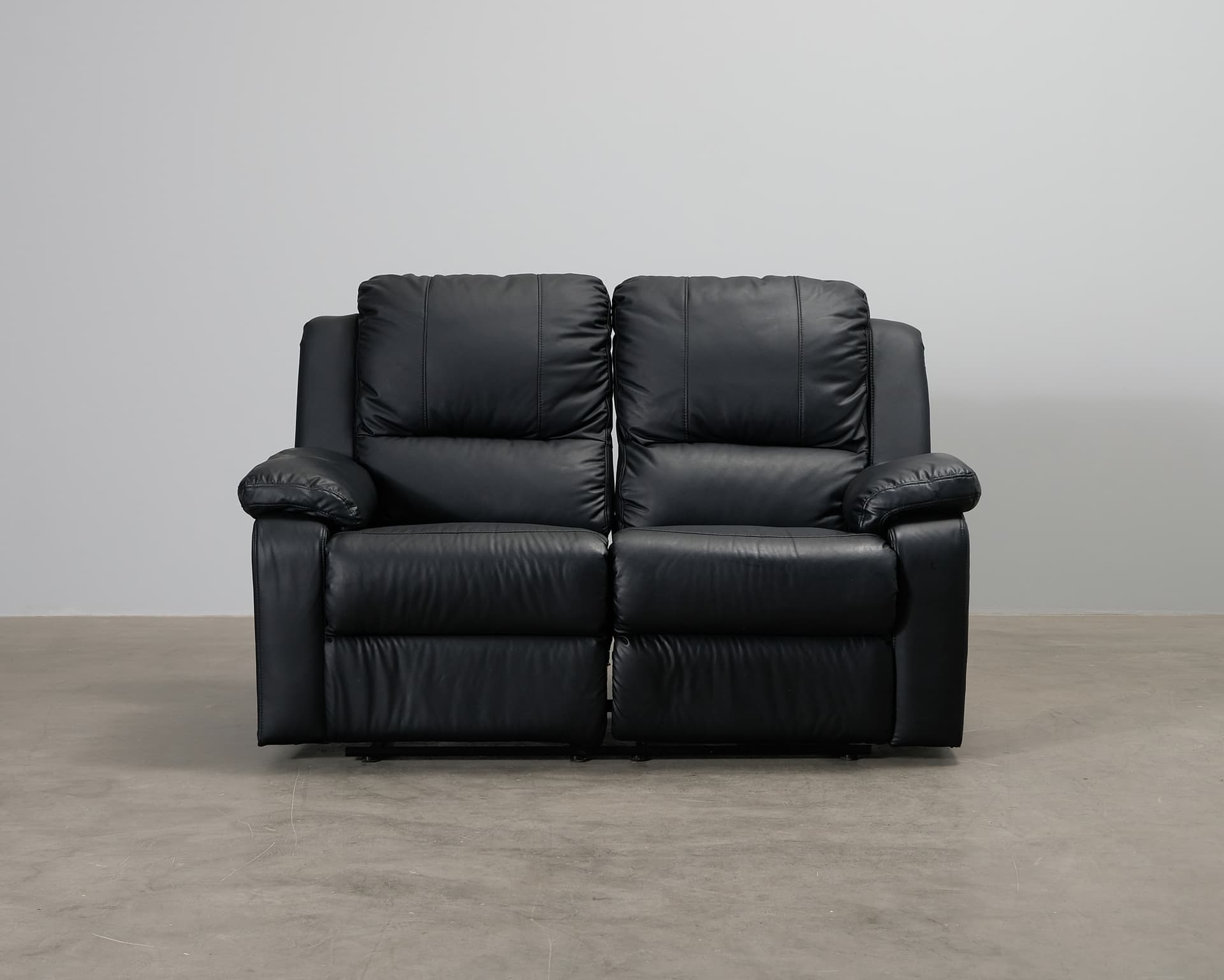 Norbo 2-sits reclinersoffa konstläder svart