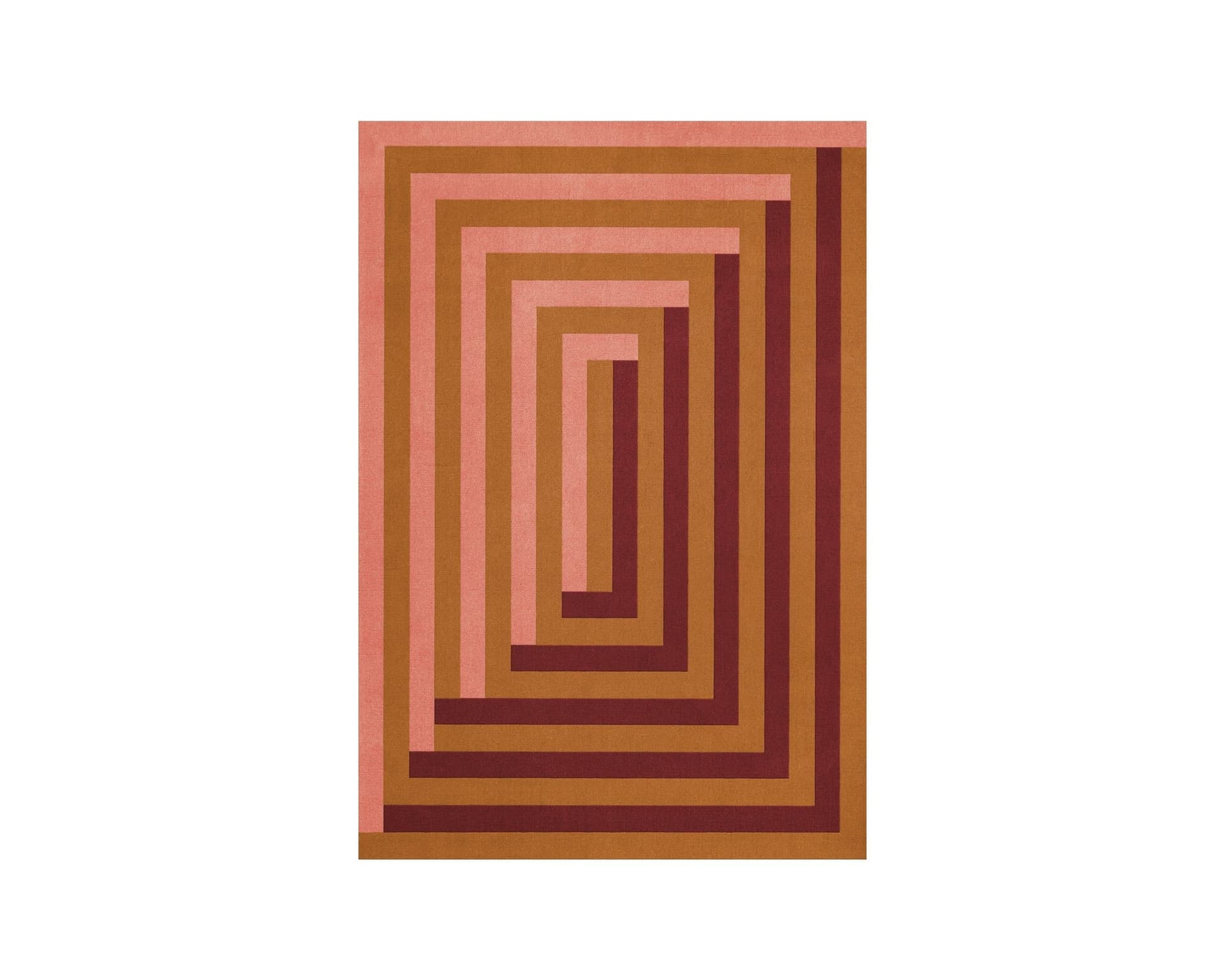 Layered Teklan Labyrinth ullmatta 250 x 350 cm Coral Pink