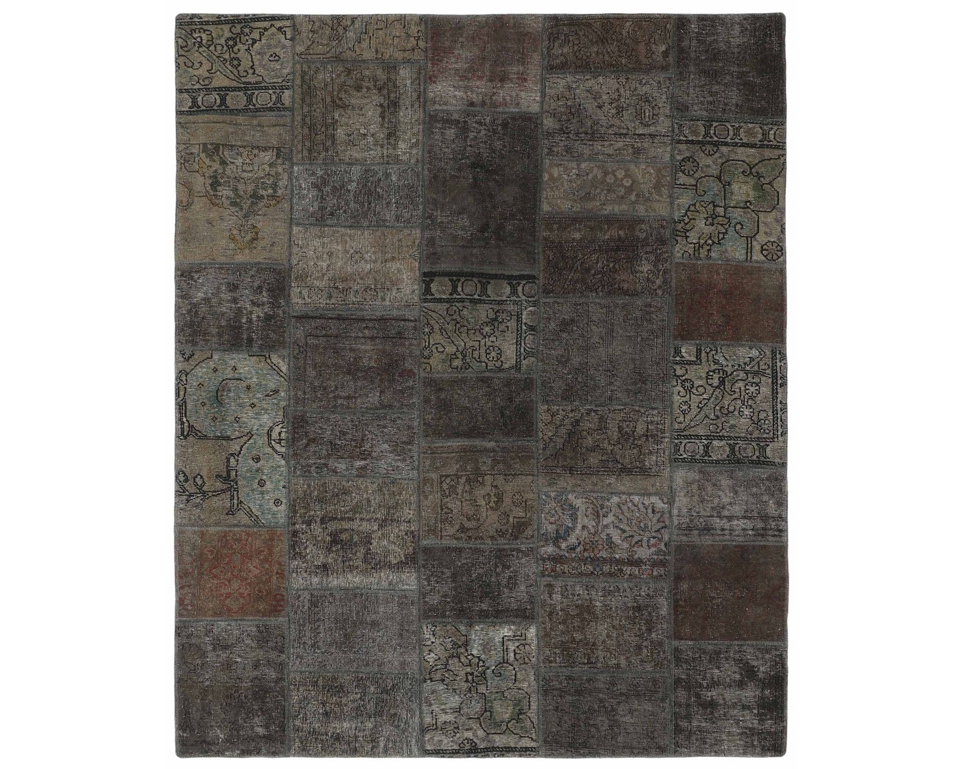 Vintage Patchwork orientalisk matta 206 x 258 cm