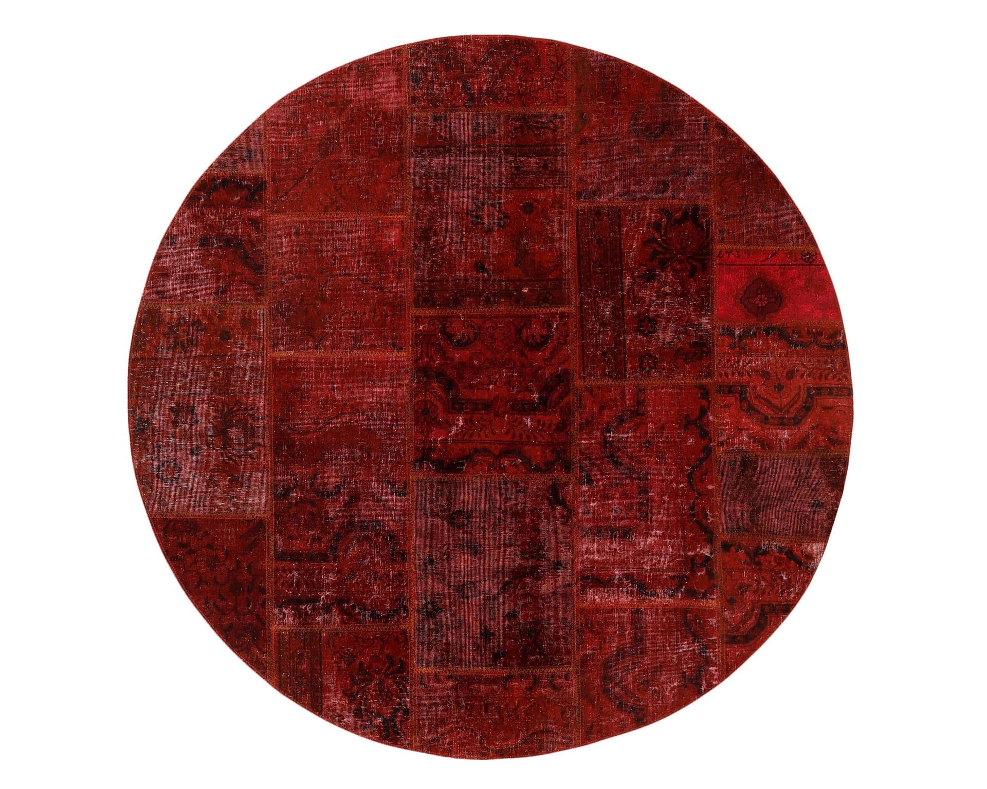 Vintage Patchwork orientalisk matta ø 200 cm