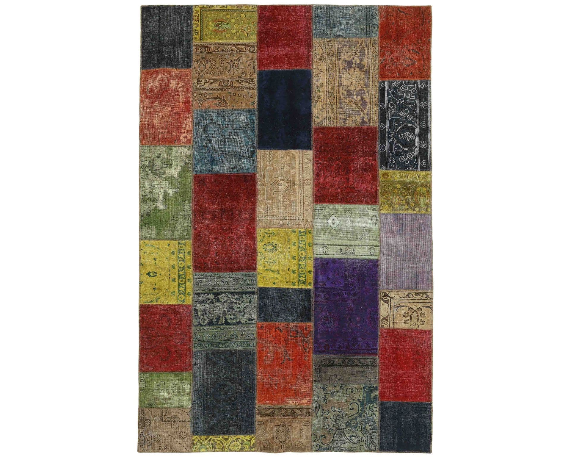 Vintage Patchwork orientalisk matta 197 x 303 cm
