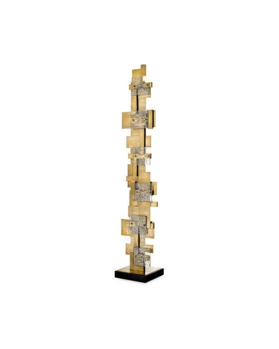 Langham golvlampa antik mässing