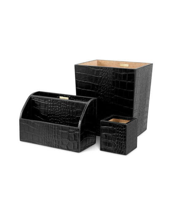 Scaleo skrivbordsset svart 3-set
