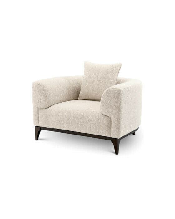 Brannan fåtölj bouclé chalk white
