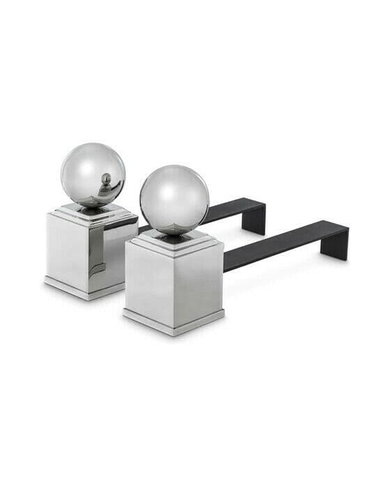 Viviers andiron nickel 2-pack