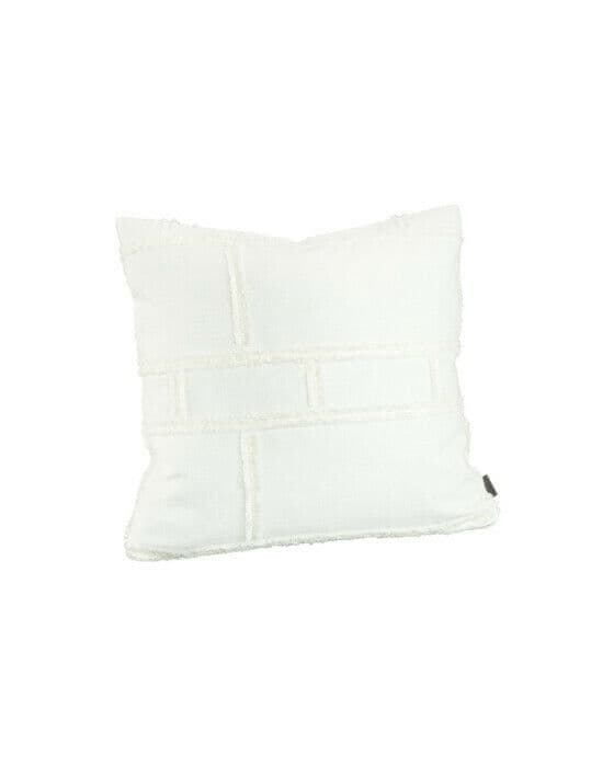 Abstract fringe kuddfodral off-white