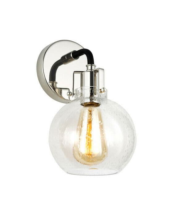Clara vägglampa nickel