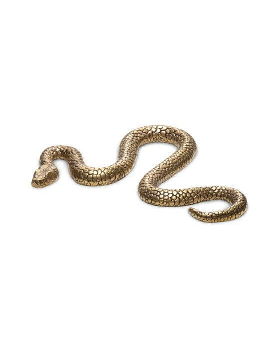 Serpent dekoration vintage mässing