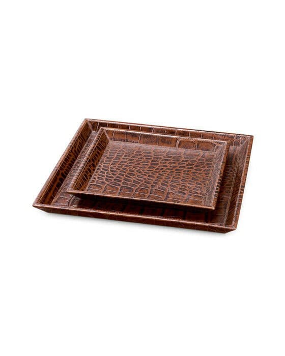 Scaleo skrivbordsbricka brun 2-set
