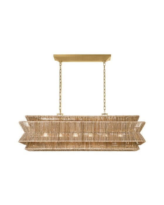 Antigua 54"" taklampa linjär natural abaca