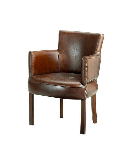 Newark karmstol läder vintage