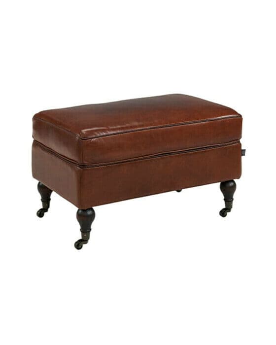Dessau fotpall vintage brandy