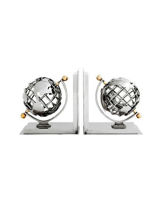 Globe bokstöd nickel set of 2
