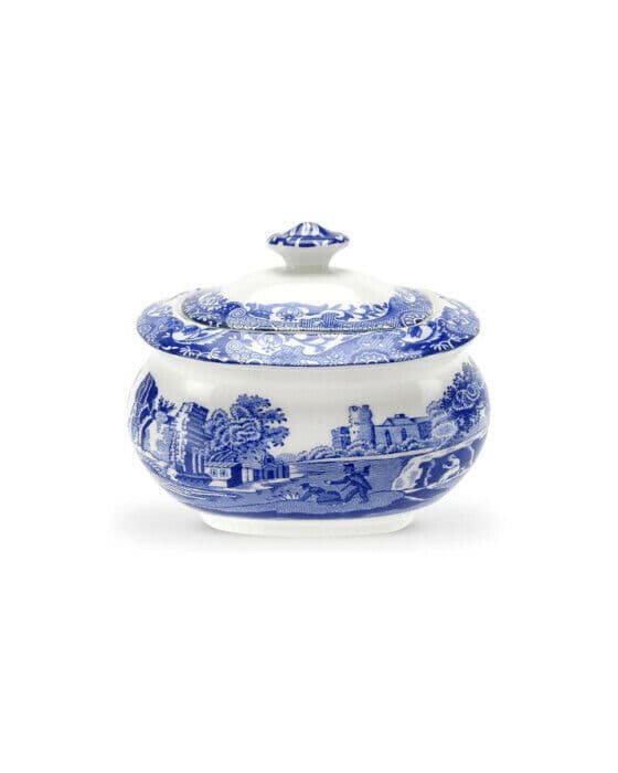 Blue Italian sockerskål blå/vit