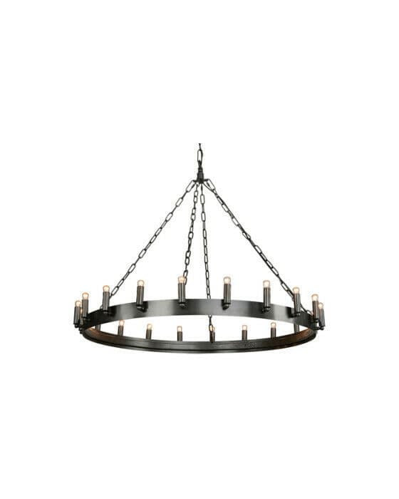 Crown taklampa antik järn