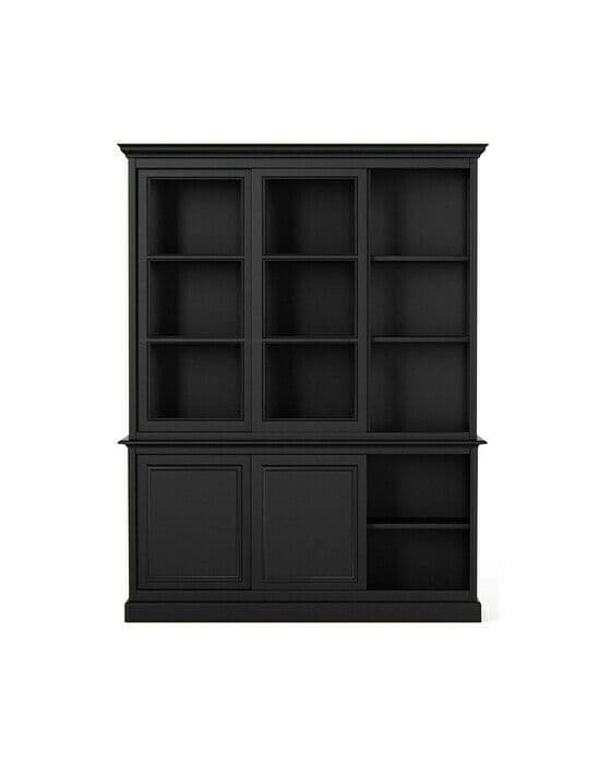 Assonet vitrinskåp modern black
