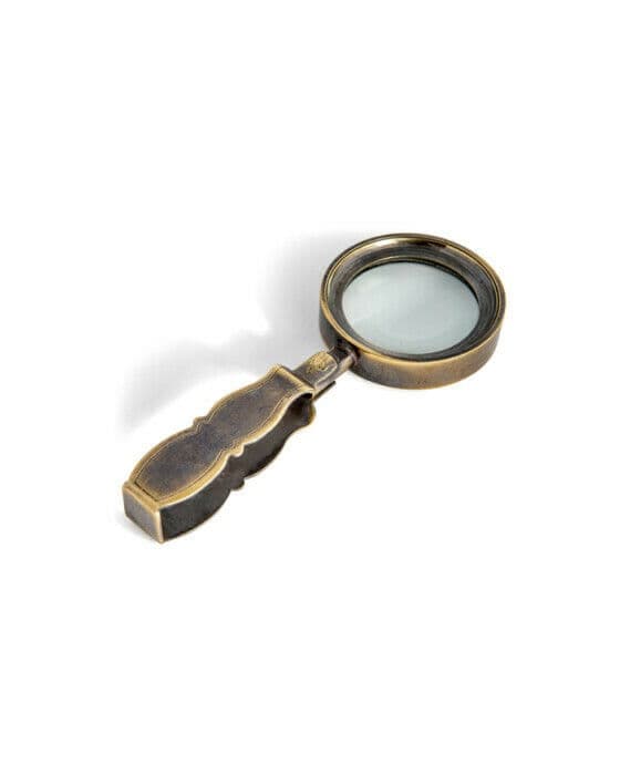 Vintage reseförstoringsglas brons