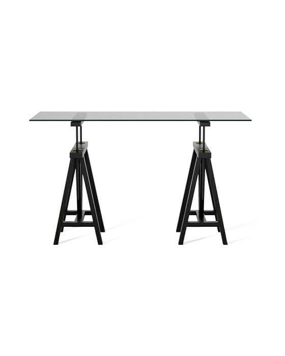 Trestle skrivbord modern black