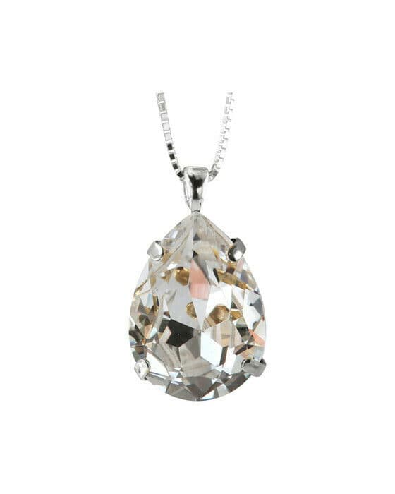 Classic Drop halsband crystal rhodium