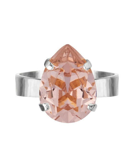 Mini Drop ring vintage rose rhodium