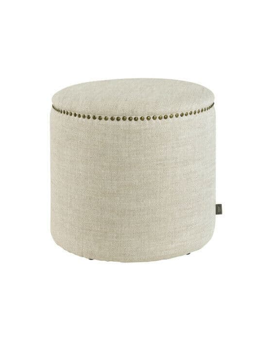 Nice fotpall linen sand