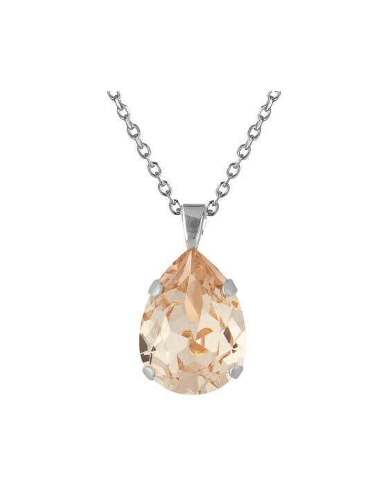 Classic Drop halsband silk rhodium