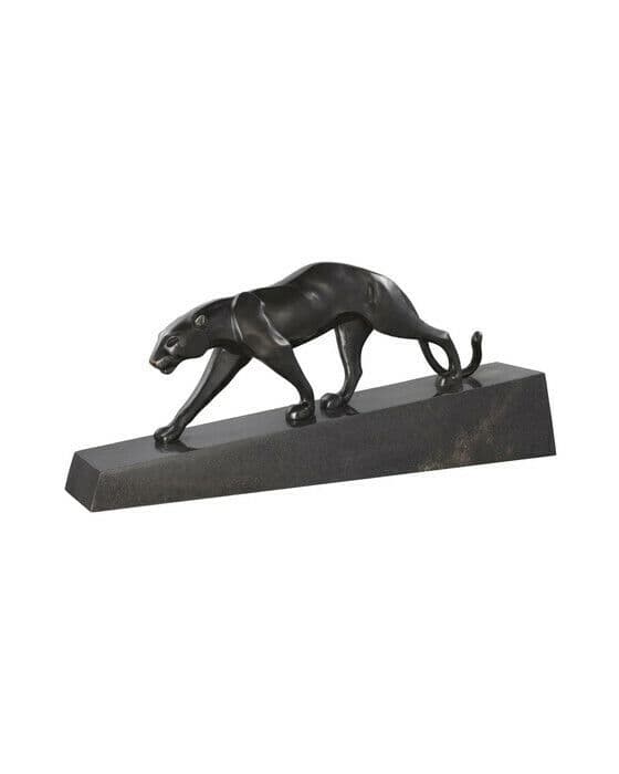 Panter staty brons marmor