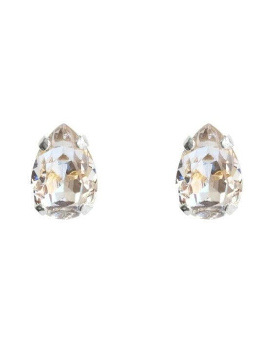 Petite Drop Stud örhängen crystal rhodium