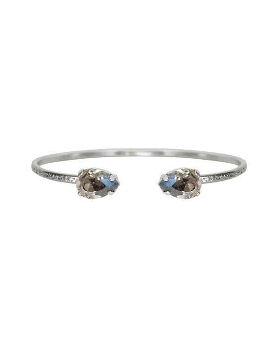 Petite Drop armband black diamond rhodium