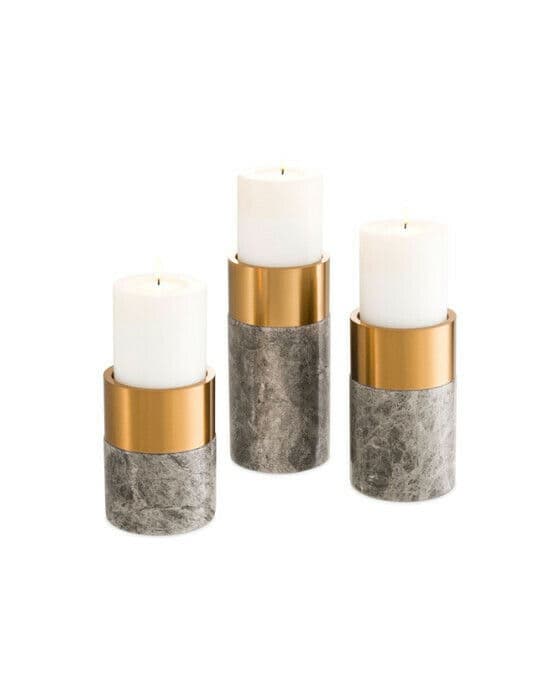 Sierra ljushållare grå/mässing