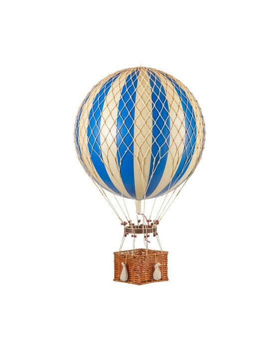 Jules Verne luftballong blå