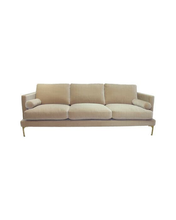 Bonham soffa 3-sits ivory/mässing