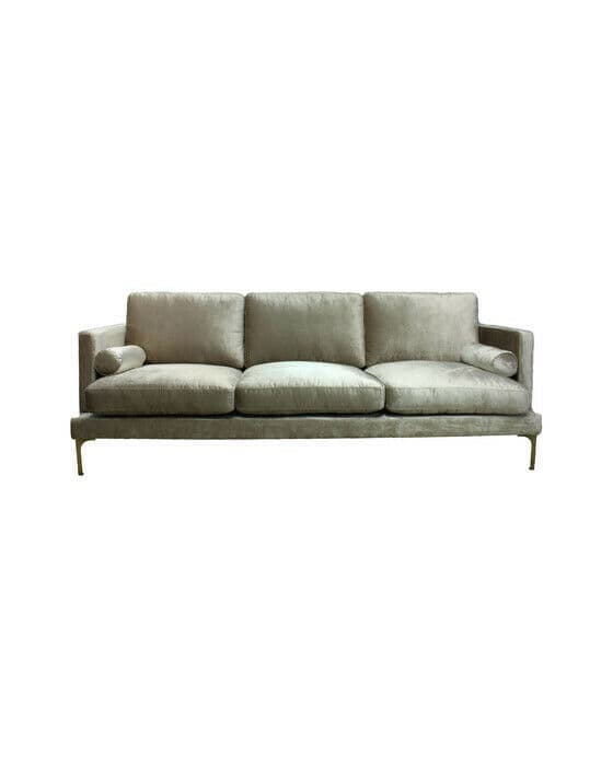 Bonham soffa 3-sits oatmeal/mässing