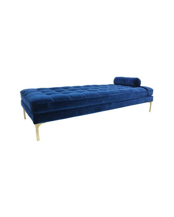 Bonham dagbädd midnight blue/mässing