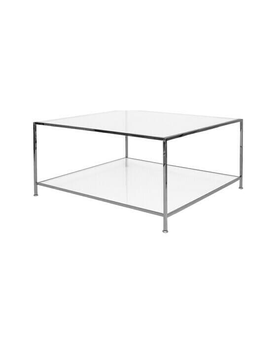 Big Square soffbord svart krom