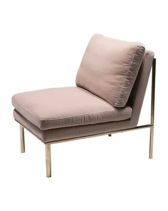 April loungefåtölj ivory/mässing