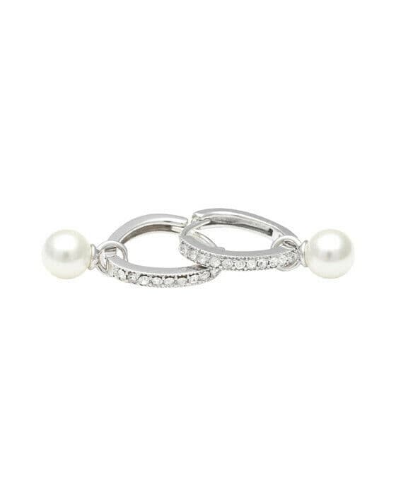 Petite Kennedy hoops örhängen ivory pearl