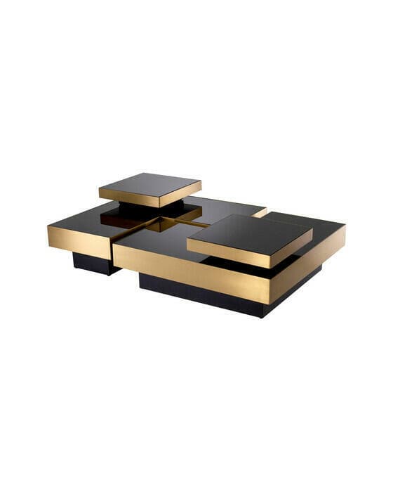 Nio soffbord svart 4-set