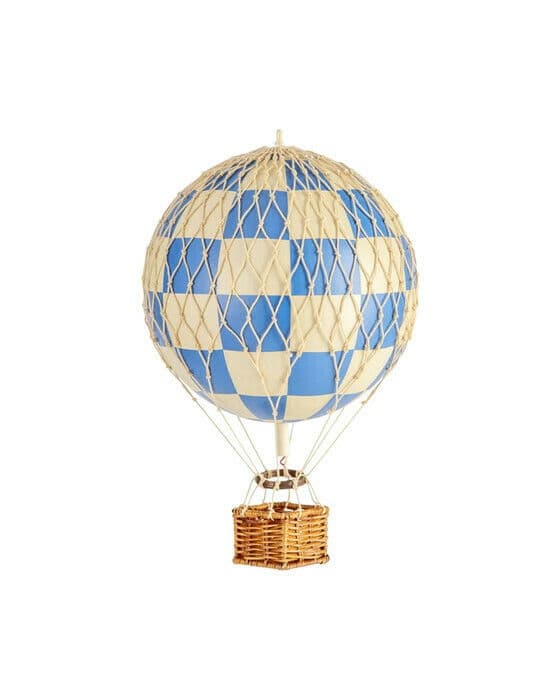 Travels Light luftballong blå rutig