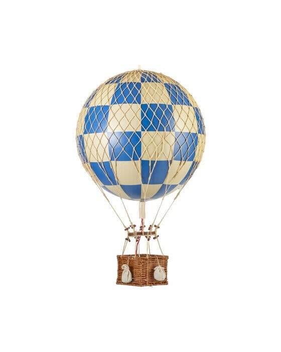 Royal Aero Luftballong rutig blå