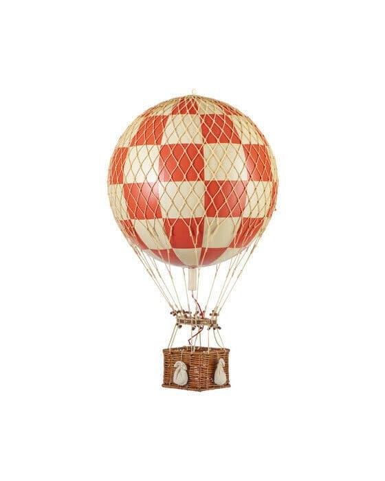 Royal Aero Luftballong rutig röd