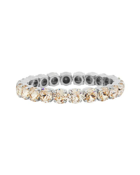 Gia Stud armband light silk rhodium