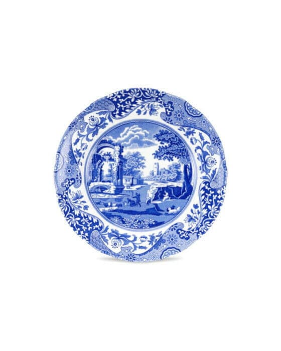 Blue Italian tallrik blå/vit