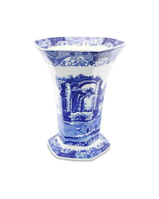 Blue Italian vas blå/vit