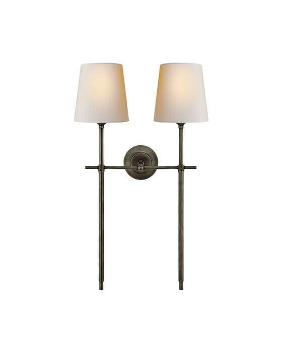 Bryant vägglampa dubbel brons