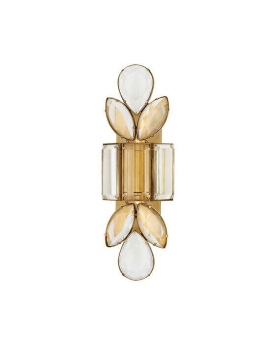 Lloyd Jeweled vägglampa mässing/klarglas L